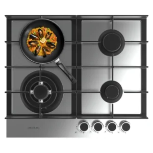 Placa de Gas Cecotec Bolero Squad G 4400F Inox 4 Zona 58.3cm Inox 8kW