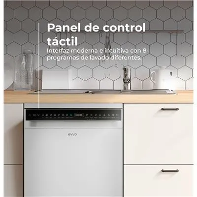 Lavavajillas EVVO D4YX Clase C 16 Cubiertos Inox - Imagen 2