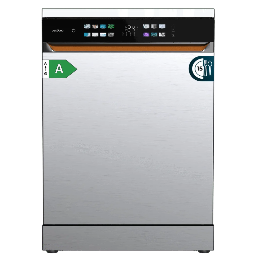 Lavavajillas Cecotec Bolero Aguazero 6900 Inox Clase A 15 Cubiertos Inox