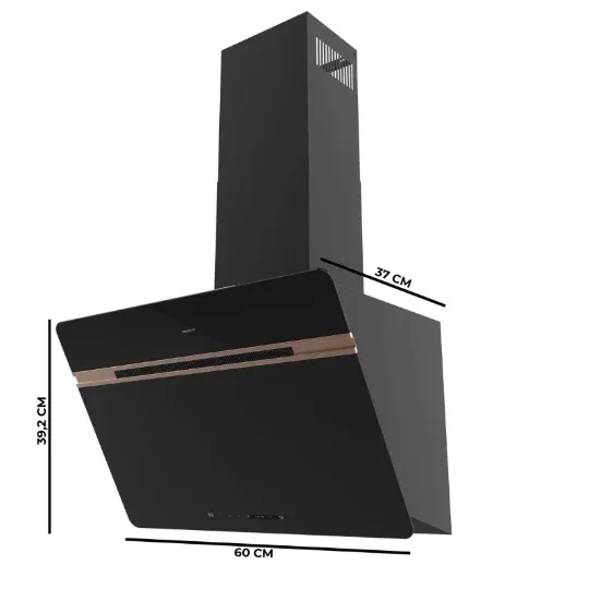 Campana Cecotec Bolero Flux DT 607500 Matt Black Clase A+++ 60cm Negro - Imagen 2