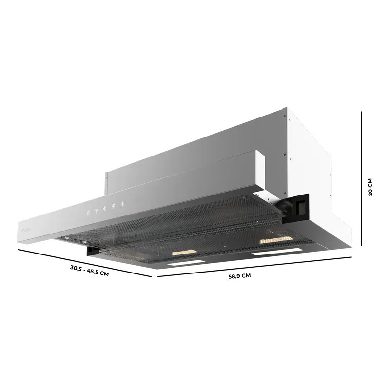 Campana Cecotec Bolero Flux TLT 604000 Inox Clase A+++ 60cm - Imagen 2