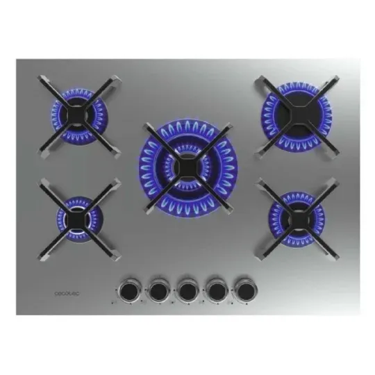 Placa de Gas Cecotec Bolero Squad G 5400S 5 Zonas 68.5cm Inox - Imagen 2