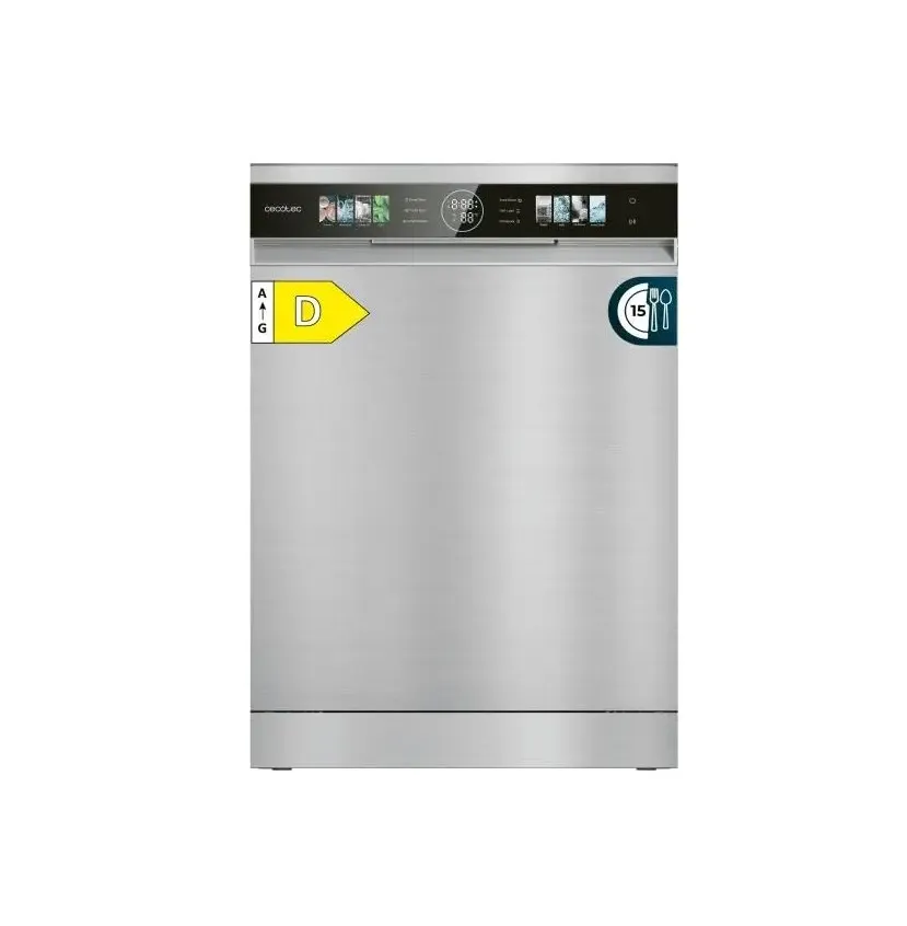 Lavavajillas Cecotec Bolero Aguazero 6320 Clase D 15 Cubiertos Inox