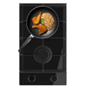 Placa de Gas Cecotec Bolero Squad G 2400F Glass Black 2 Zona 29.3cm Negro 5.2kW