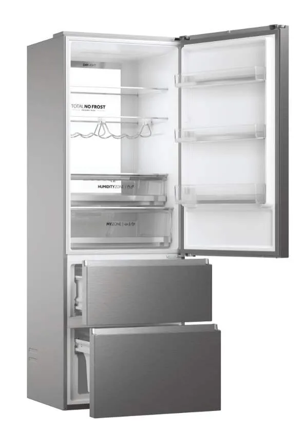 Frigorífico Combi Haier HTW7720ENMP 200cm 483L Clase E Inox - Imagen 4