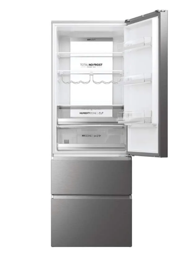 Frigorífico Combi Haier HTW7720ENMP 200cm 483L Clase E Inox - Imagen 2