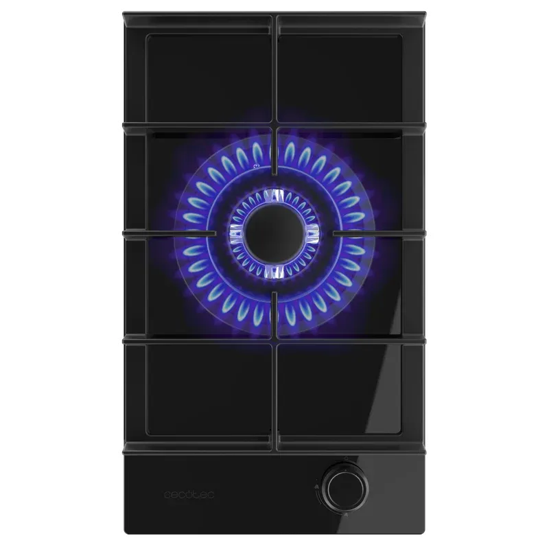 Placa de Gas Cecotec Bolero Squad G 1400F Glass Black 1 Zona 29.3cm Negro 3.4kW - Imagen 3