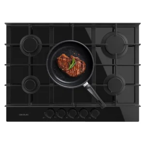Placa de Gas Cecotec Bolero Squad G 5400F Glass Black 5 Zonas 68.5cm Negro