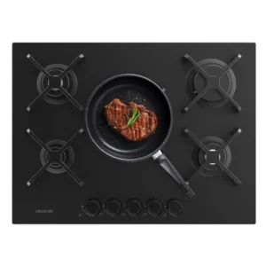 Placa de Gas Cecotec Bolero Squad G 5400S Nano Glass 5 Zonas 68.5cm Negro