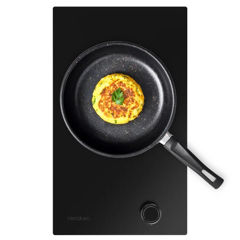 Placa de Gas Cecotec Bolero Squad G 1400S Nano Glass 1 Zona 29.3cm Negro