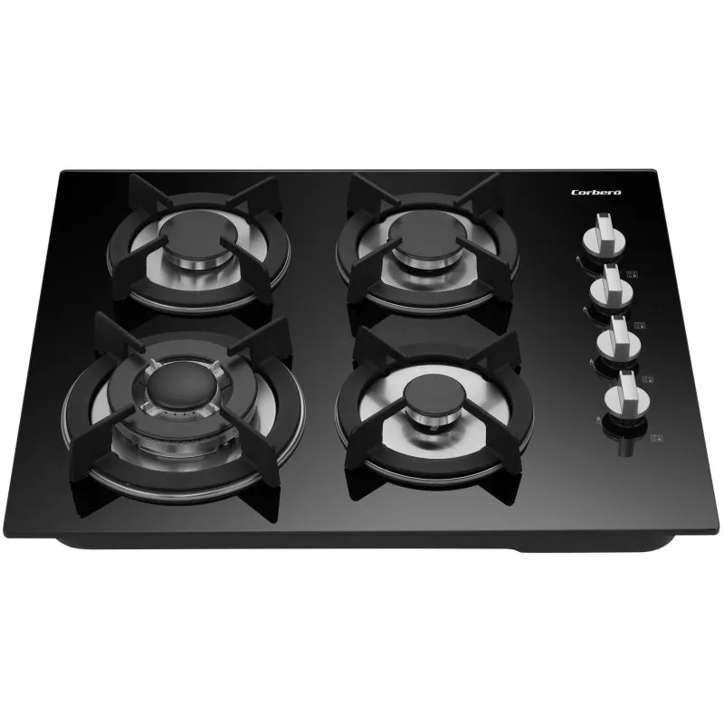 Placa de Gas Corberó CPCGY2304N 4 Zonas 60cm Negro - Imagen 2