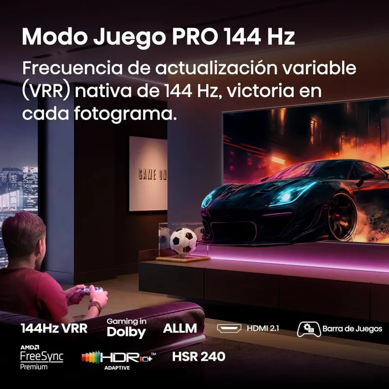 TV 100'' Hisense 100E7Q Pro 4K 222cm Clase E - Imagen 3