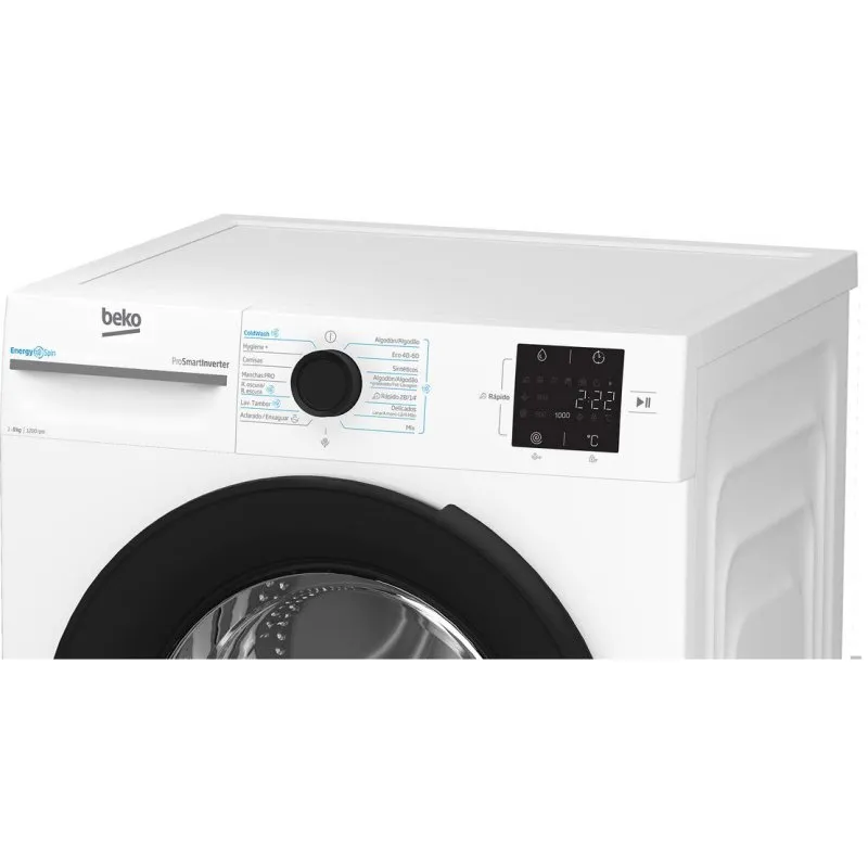 Lavadora Beko BM3WFT3821WB 8Kg Clase A Blanco - Imagen 3