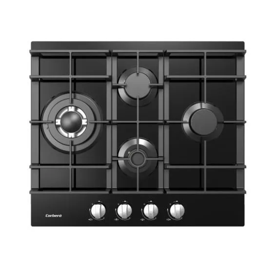Placa de Gas Corberó CPCGM4F4126N 4 Zonas 60cm Negro
